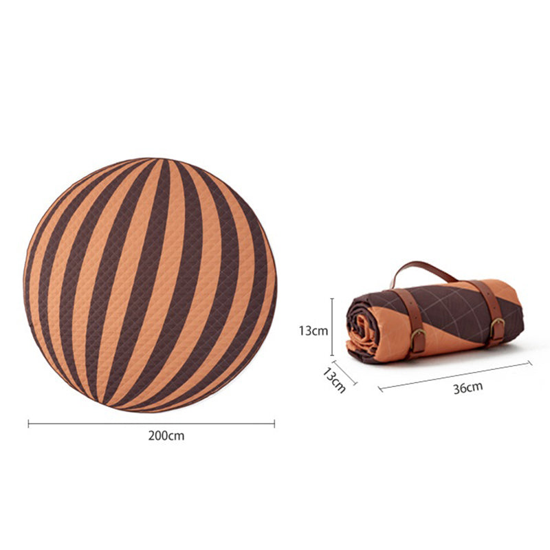 200cm Round Moisture-proof Picnic Mat Outdoor Camping Carpet with Webbing Strap 200cm Round Moisture-proof Picnic Mat Outdoor Camping Carpet with Webbing Strap